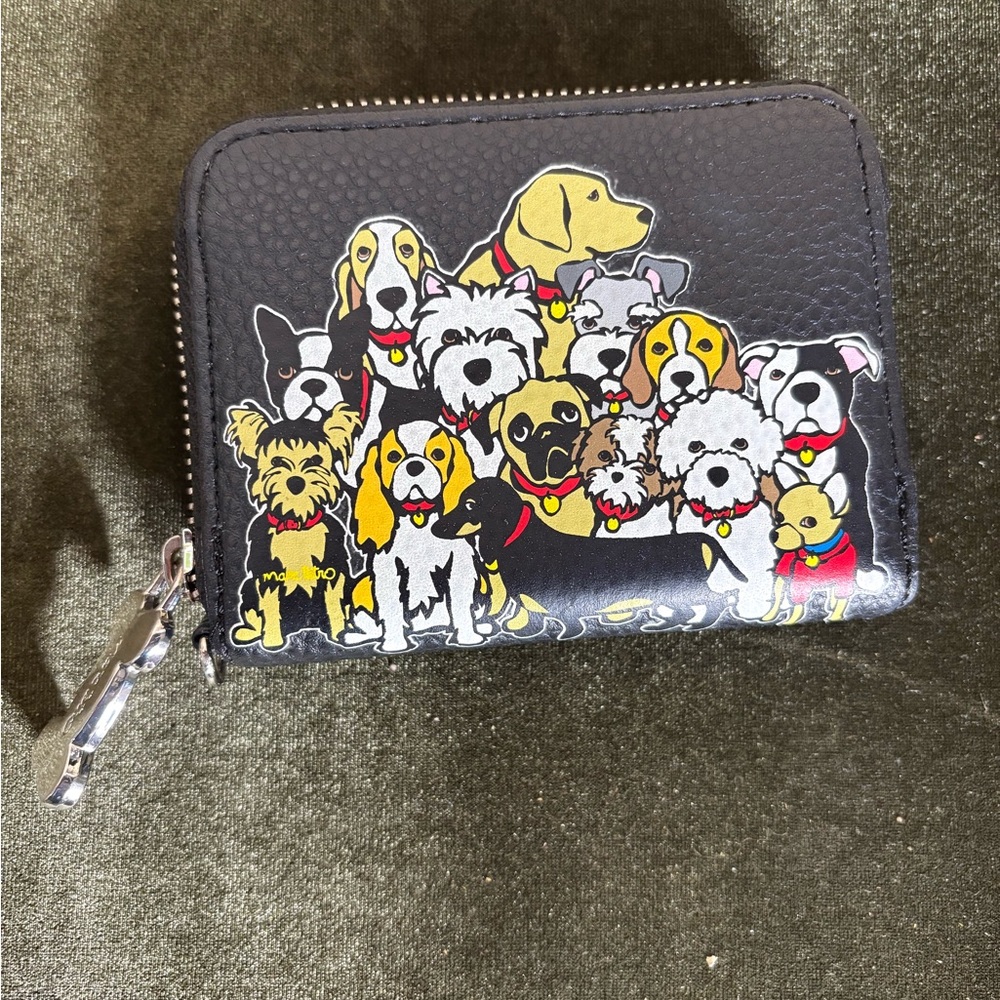 Black Marc Tetro Dog Zipper Wallet